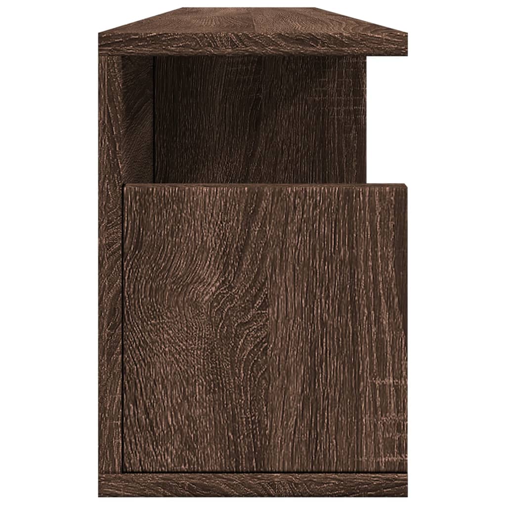 Wandkast 100x20x30 cm bewerkt hout bruin eikenkleur is nu te koop bij PeponiXL, paradijselijk wonen!