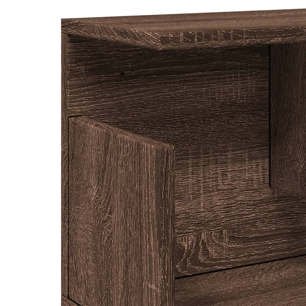 Wandkast 100x20x30 cm bewerkt hout bruin eikenkleur is nu te koop bij PeponiXL, paradijselijk wonen!