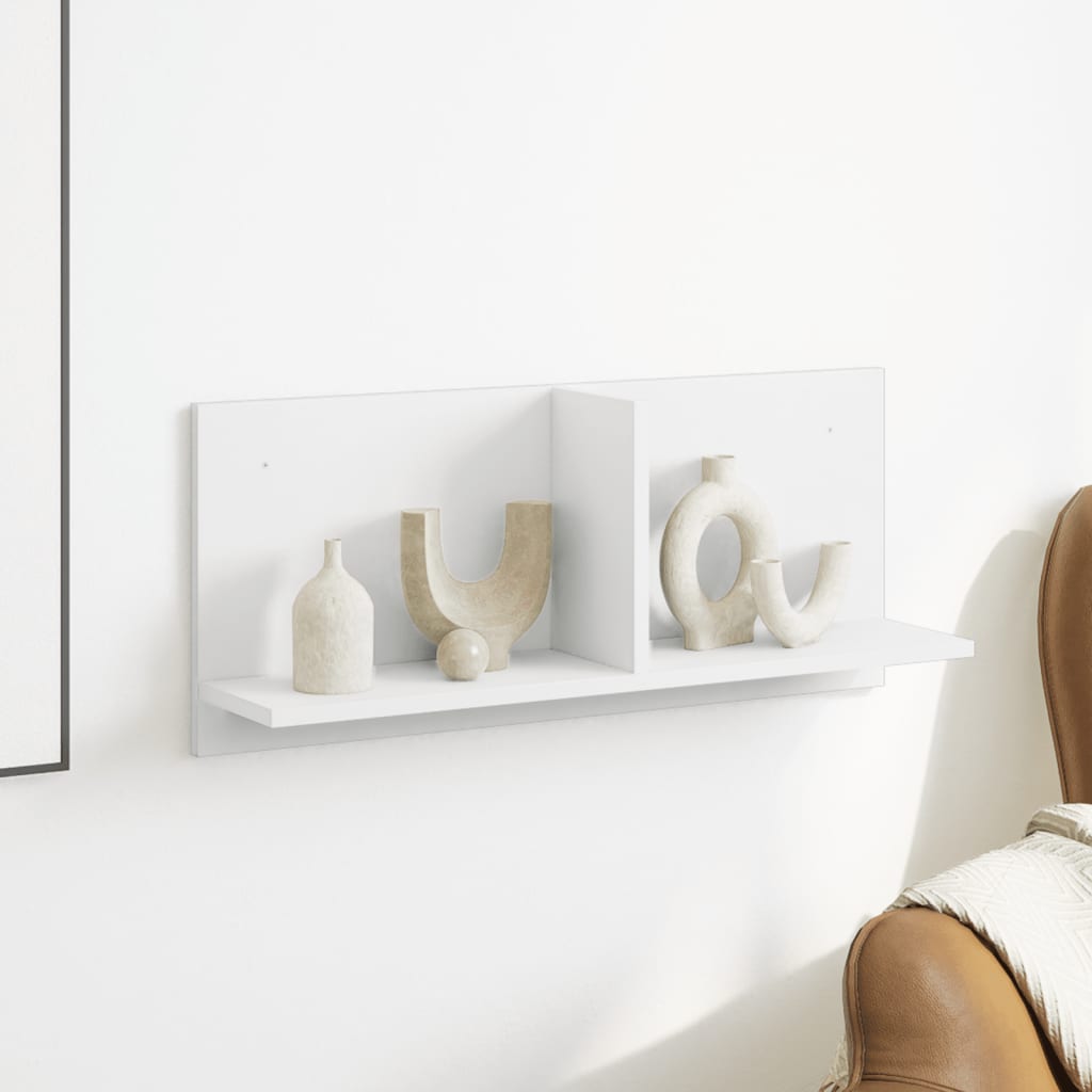 Wandkast 70x16,5x30 cm bewerkt hout wit is nu te koop bij PeponiXL, paradijselijk wonen!