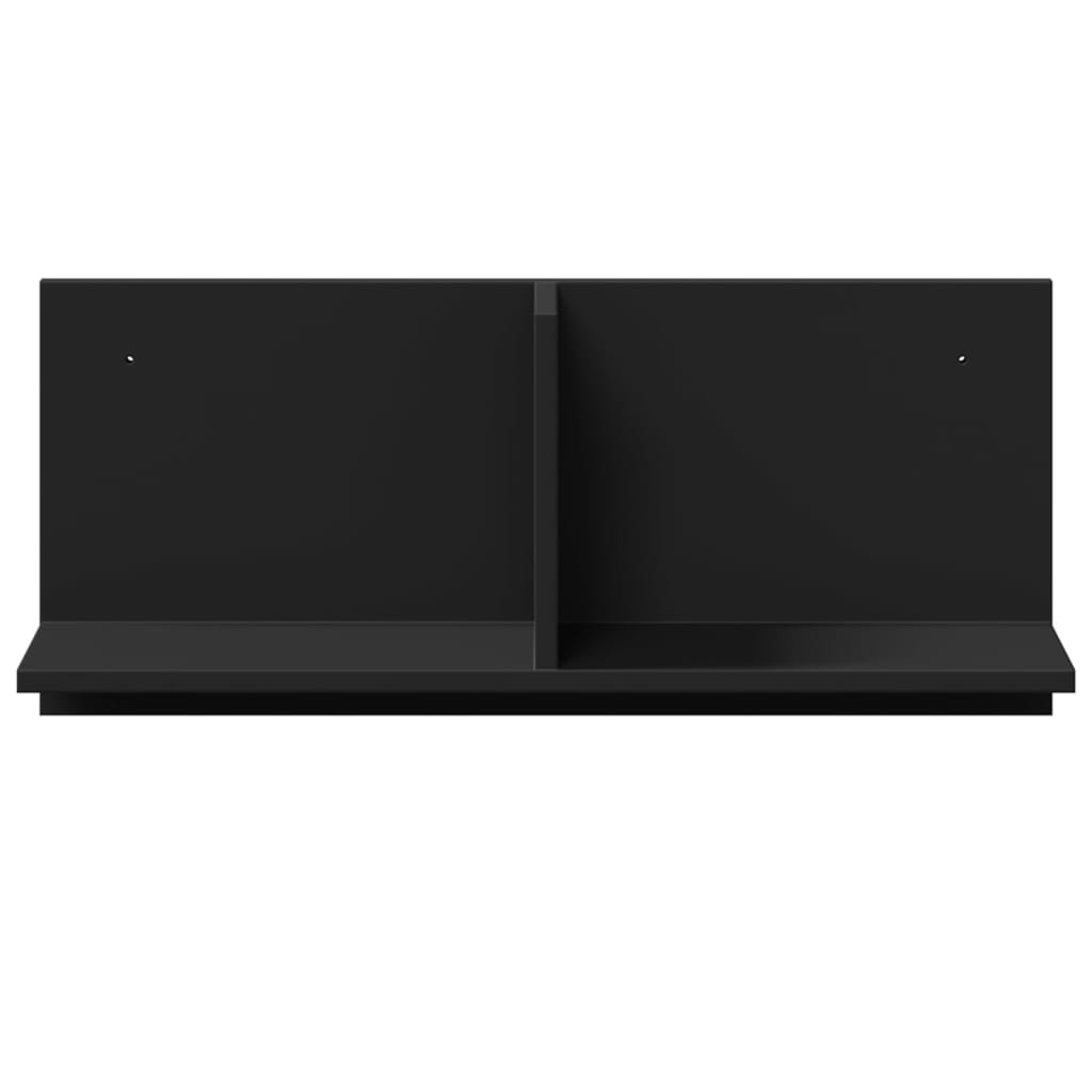 Wandkast 70x16,5x30 cm bewerkt hout zwart is nu te koop bij PeponiXL, paradijselijk wonen!