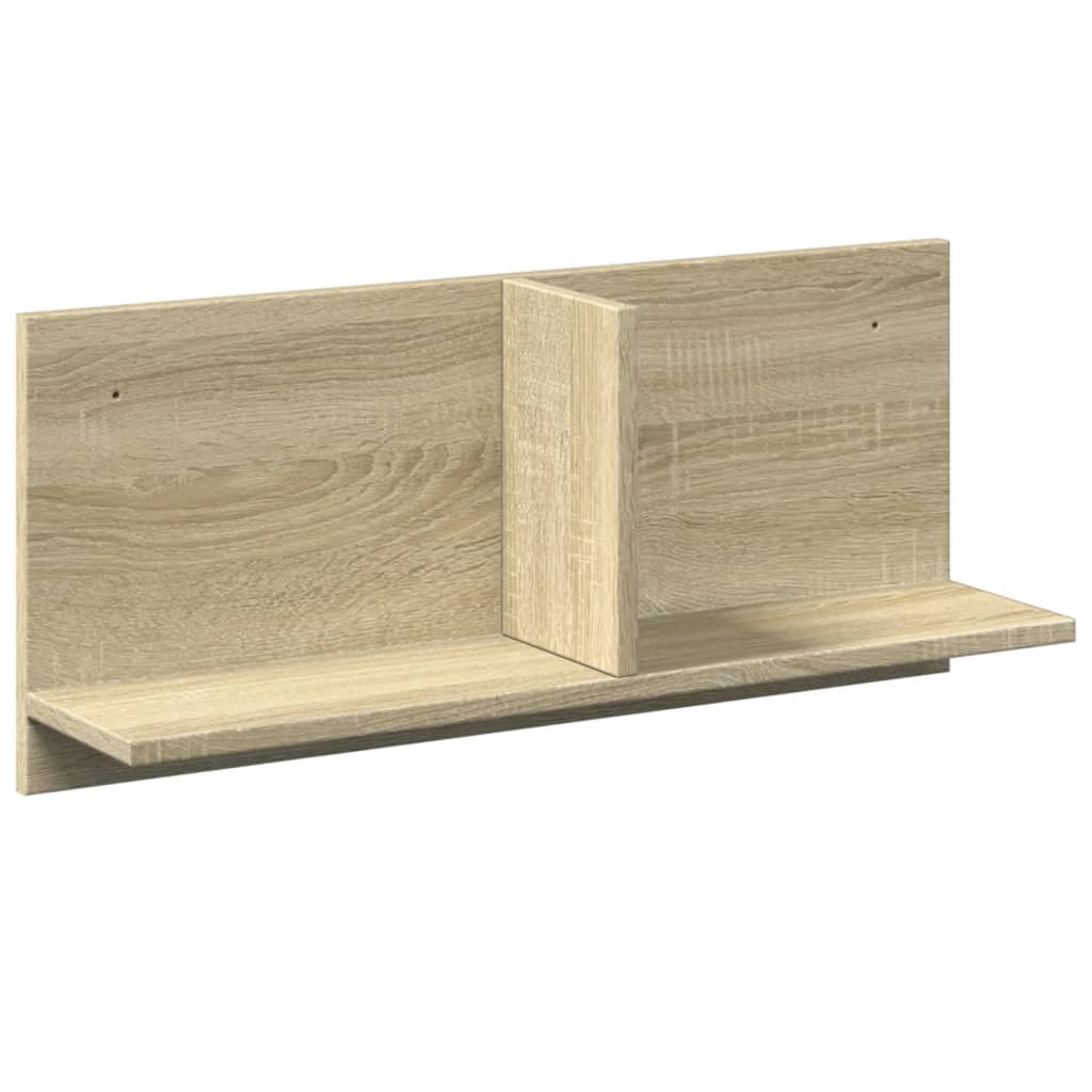 Wandkast 70x16,5x30 cm bewerkt hout sonoma eikenkleurig is nu te koop bij PeponiXL, paradijselijk wonen!