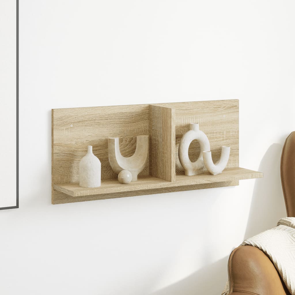 Wandkast 70x16,5x30 cm bewerkt hout sonoma eikenkleurig is nu te koop bij PeponiXL, paradijselijk wonen!