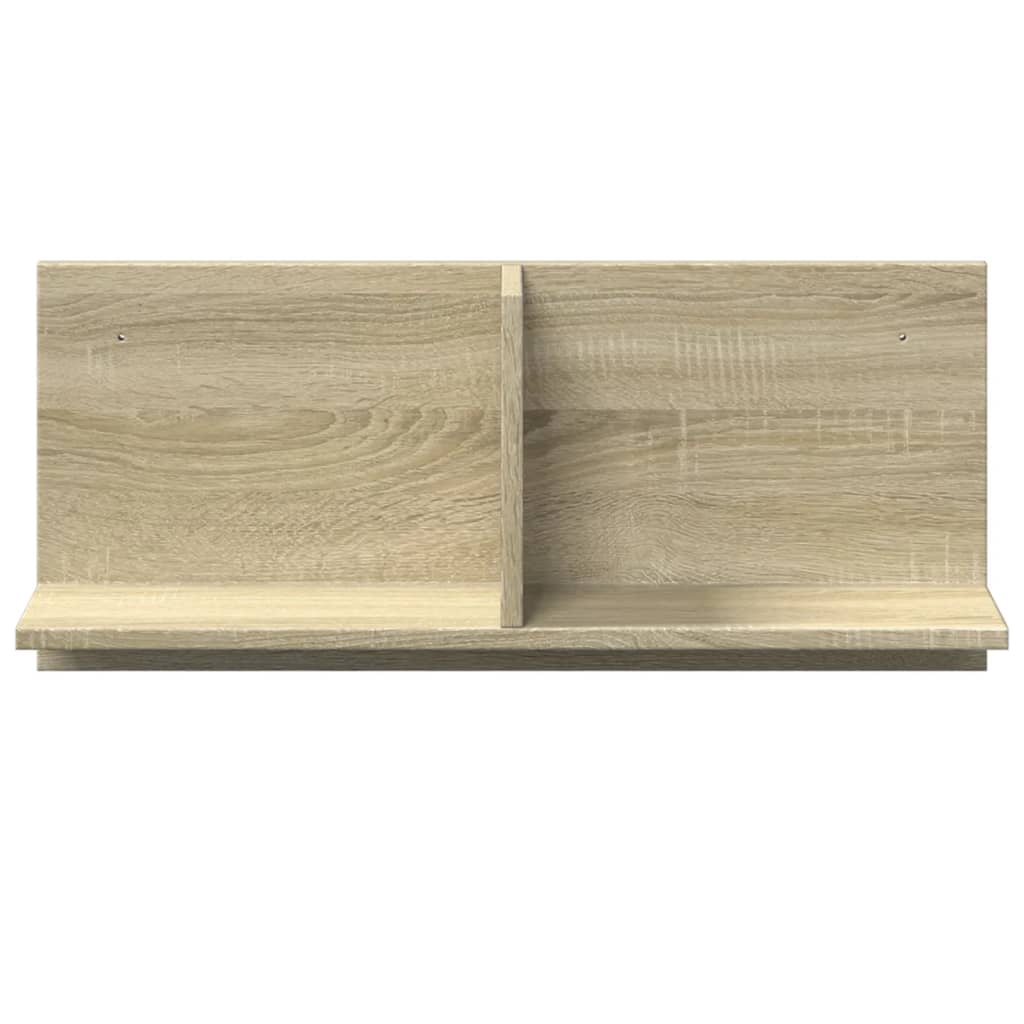 Wandkast 70x16,5x30 cm bewerkt hout sonoma eikenkleurig is nu te koop bij PeponiXL, paradijselijk wonen!