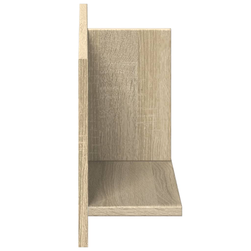Wandkast 70x16,5x30 cm bewerkt hout sonoma eikenkleurig is nu te koop bij PeponiXL, paradijselijk wonen!
