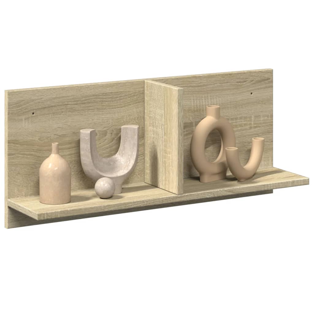 Wandkast 70x16,5x30 cm bewerkt hout sonoma eikenkleurig is nu te koop bij PeponiXL, paradijselijk wonen!
