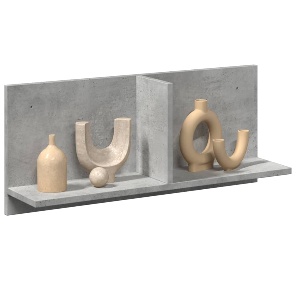 Wandkast 70x16,5x30 cm bewerkt hout betongrijs is nu te koop bij PeponiXL, paradijselijk wonen!
