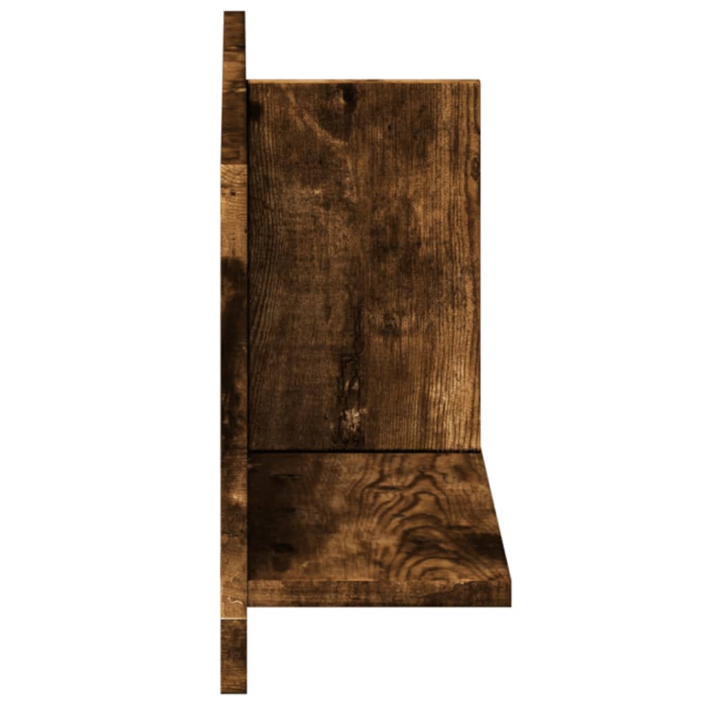 Wandkast 70x16,5x30 cm bewerkt hout gerookt eikenkleurig is nu te koop bij PeponiXL, paradijselijk wonen!