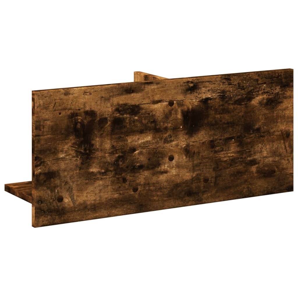 Wandkast 70x16,5x30 cm bewerkt hout gerookt eikenkleurig is nu te koop bij PeponiXL, paradijselijk wonen!