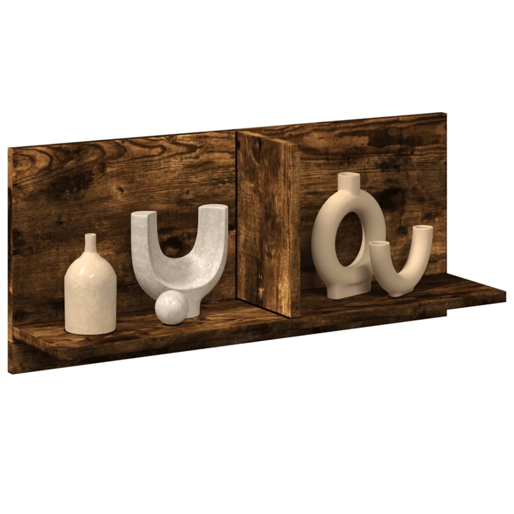 Wandkast 70x16,5x30 cm bewerkt hout gerookt eikenkleurig is nu te koop bij PeponiXL, paradijselijk wonen!