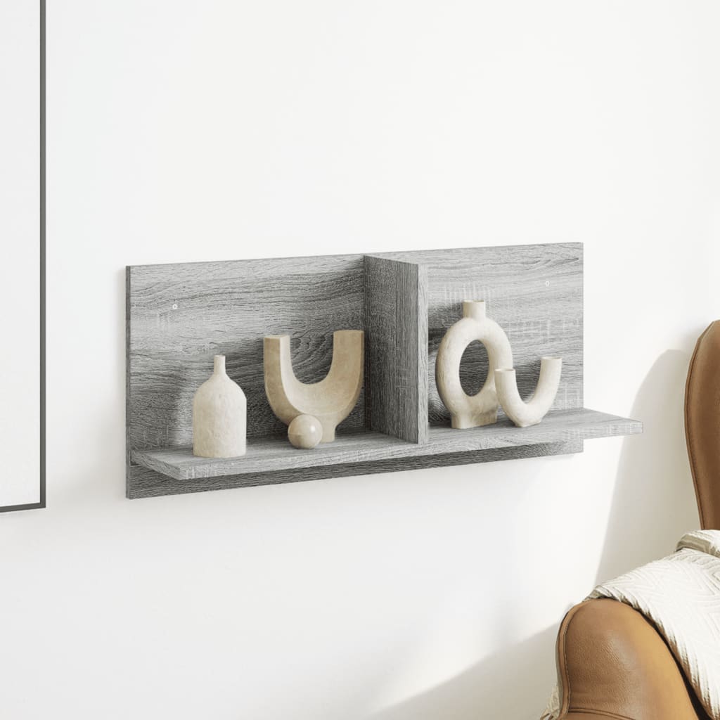 Wandkast 70x16,5x30 cm bewerkt hout grijs sonoma eiken is nu te koop bij PeponiXL, paradijselijk wonen!
