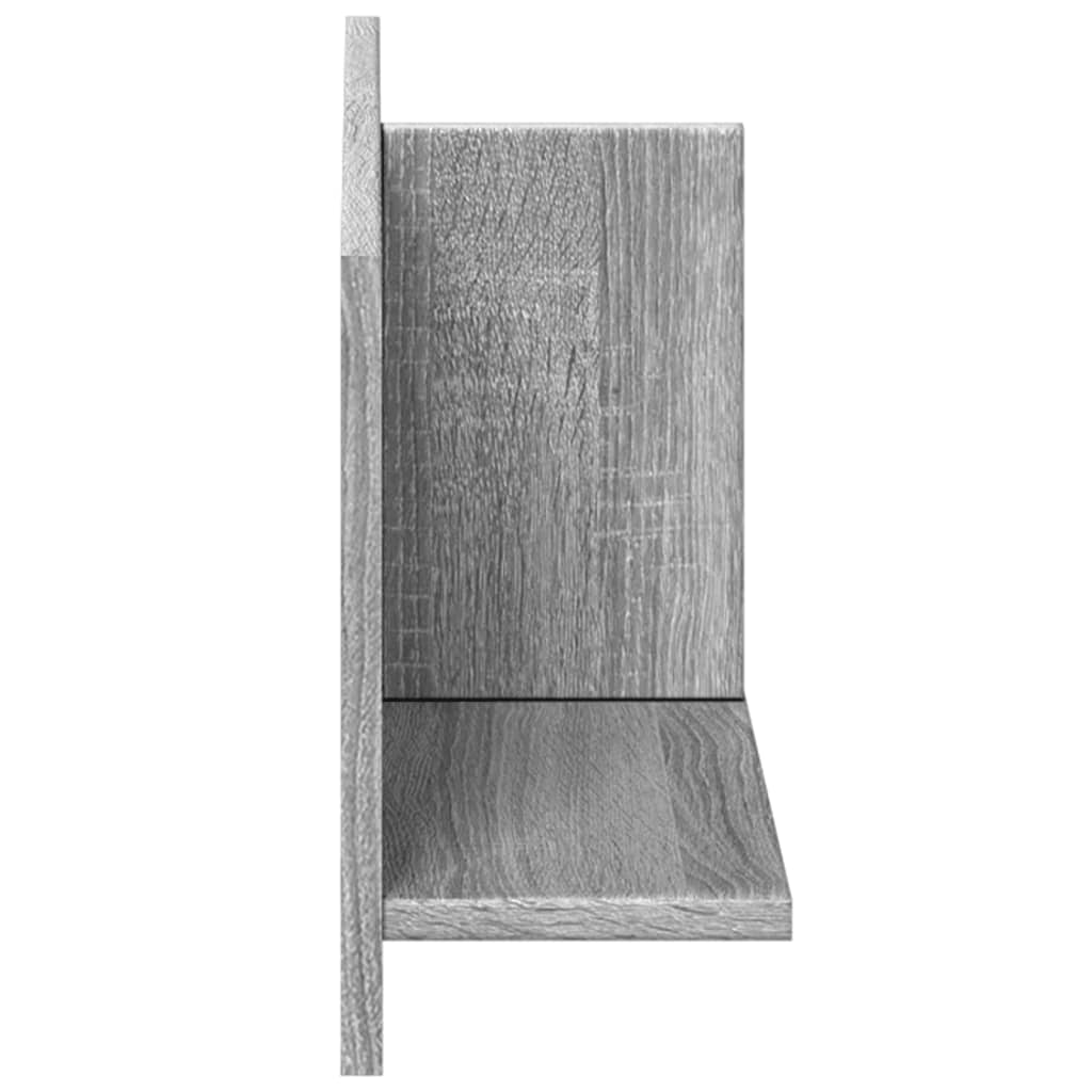 Wandkast 70x16,5x30 cm bewerkt hout grijs sonoma eiken is nu te koop bij PeponiXL, paradijselijk wonen!