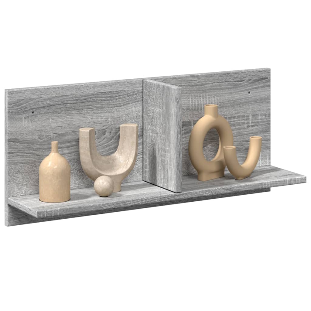 Wandkast 70x16,5x30 cm bewerkt hout grijs sonoma eiken is nu te koop bij PeponiXL, paradijselijk wonen!