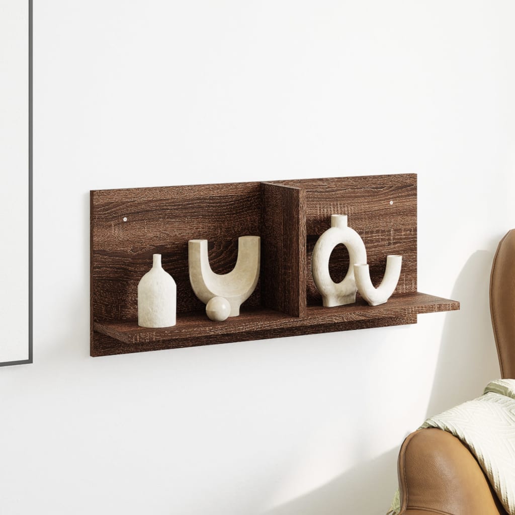 Wandkast 70x16,5x30 cm bewerkt hout bruin eikenkleur is nu te koop bij PeponiXL, paradijselijk wonen!
