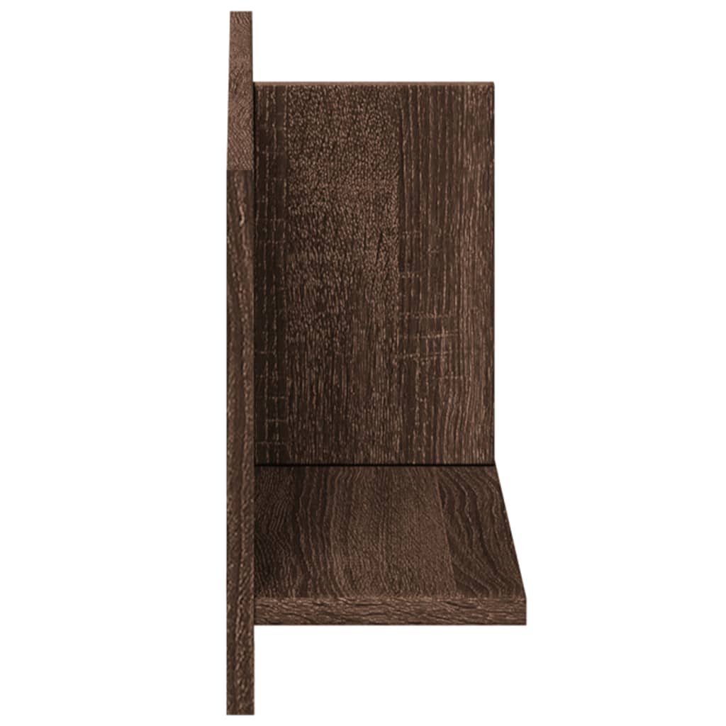 Wandkast 70x16,5x30 cm bewerkt hout bruin eikenkleur is nu te koop bij PeponiXL, paradijselijk wonen!