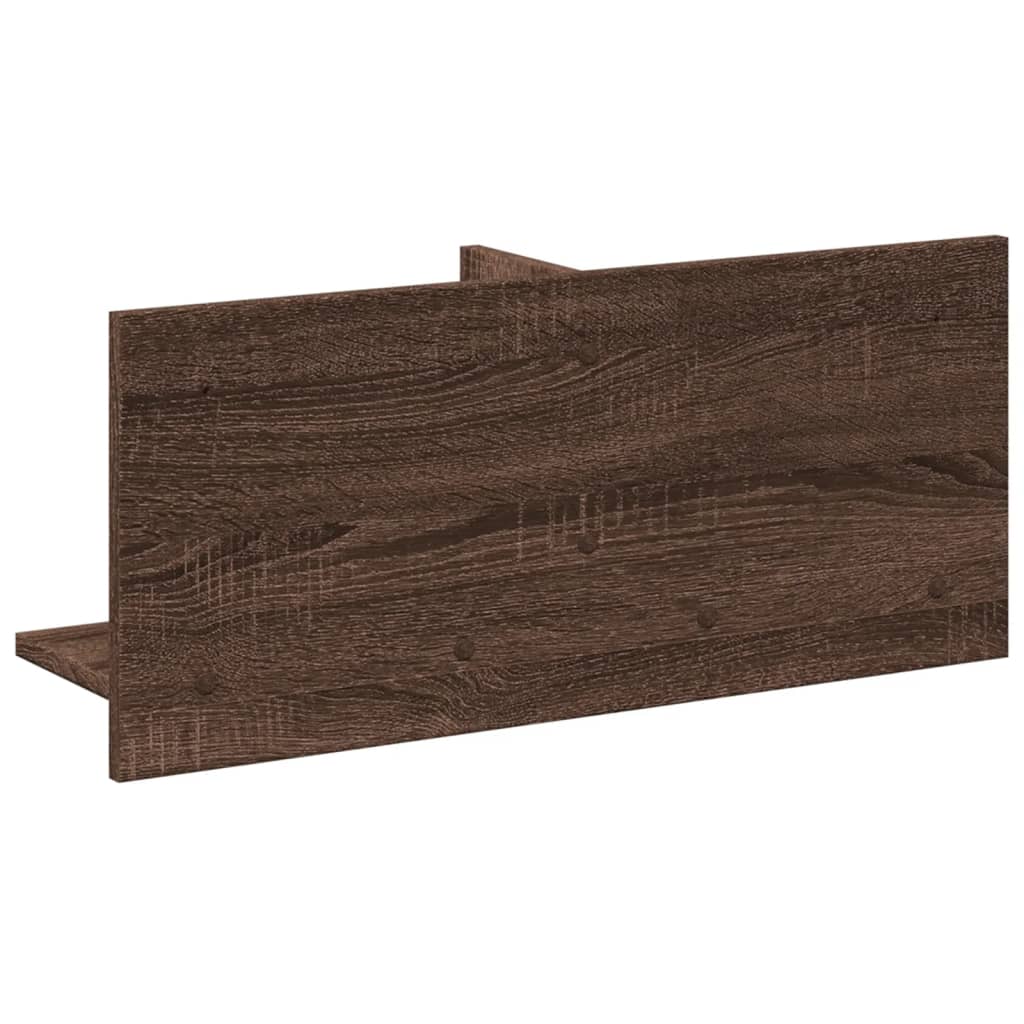 Wandkast 70x16,5x30 cm bewerkt hout bruin eikenkleur is nu te koop bij PeponiXL, paradijselijk wonen!