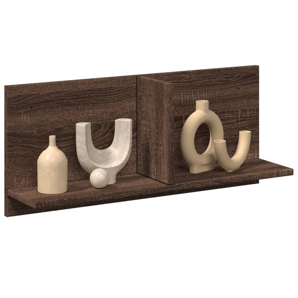 Wandkast 70x16,5x30 cm bewerkt hout bruin eikenkleur is nu te koop bij PeponiXL, paradijselijk wonen!