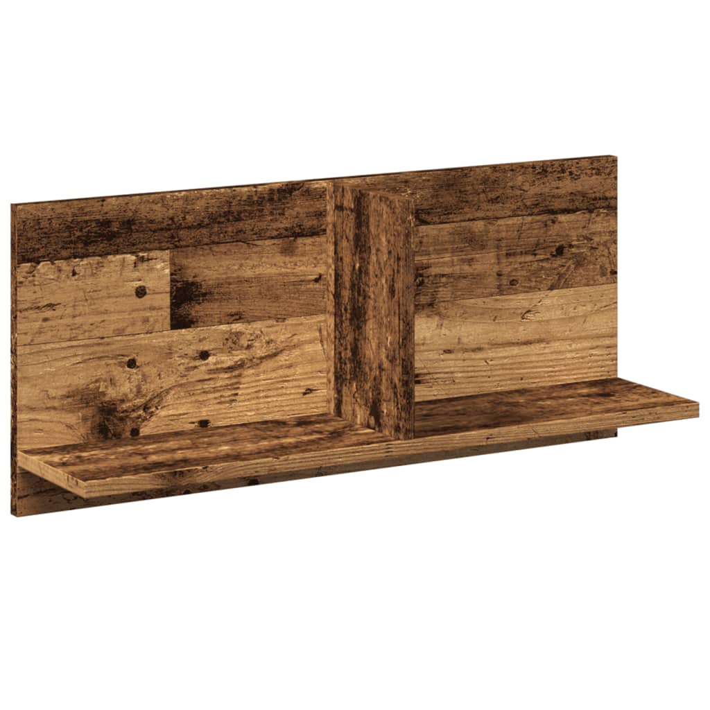Wandkast 70x16,5x30 cm bewerkt hout oud houtkleurig is nu te koop bij PeponiXL, paradijselijk wonen!