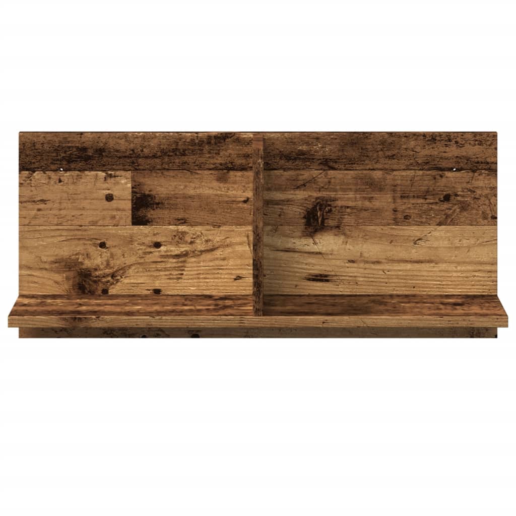 Wandkast 70x16,5x30 cm bewerkt hout oud houtkleurig is nu te koop bij PeponiXL, paradijselijk wonen!