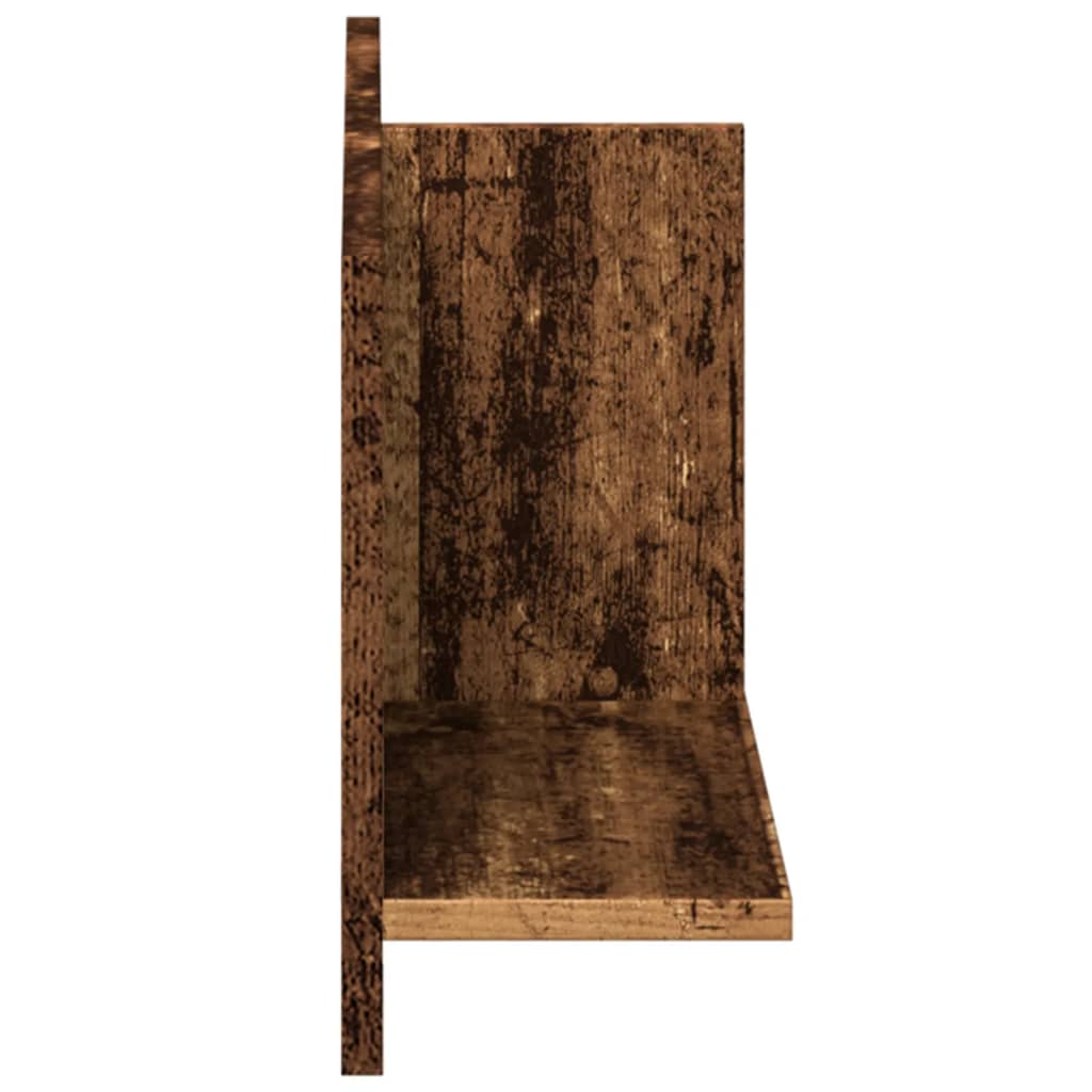 Wandkast 70x16,5x30 cm bewerkt hout oud houtkleurig is nu te koop bij PeponiXL, paradijselijk wonen!