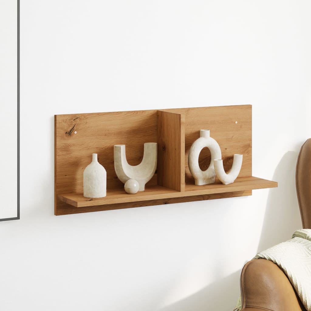 Wandkast 70x16,5x30 cm bewerkt hout artinsanaal eikenkleurig is nu te koop bij PeponiXL, paradijselijk wonen!