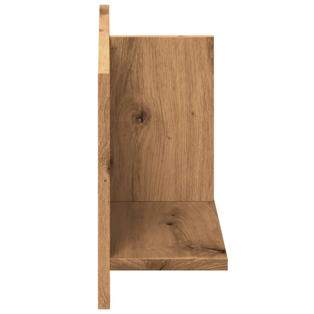 Wandkast 70x16,5x30 cm bewerkt hout artinsanaal eikenkleurig is nu te koop bij PeponiXL, paradijselijk wonen!