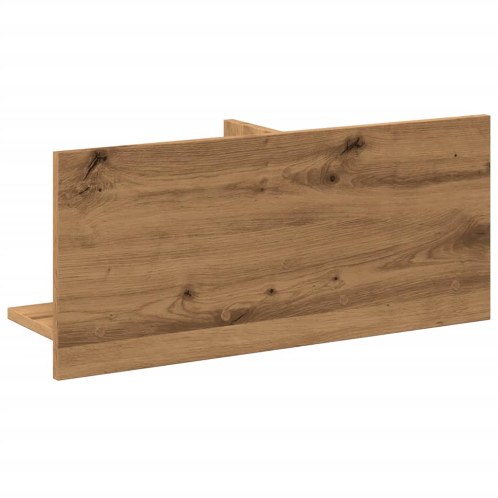 Wandkast 70x16,5x30 cm bewerkt hout artinsanaal eikenkleurig is nu te koop bij PeponiXL, paradijselijk wonen!