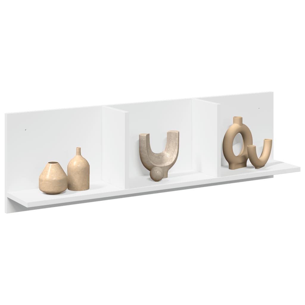 Wandkast 100x16,5x30 cm bewerkt hout wit is nu te koop bij PeponiXL, paradijselijk wonen!