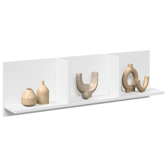 Wandkast 100x16,5x30 cm bewerkt hout wit is nu te koop bij PeponiXL, paradijselijk wonen!