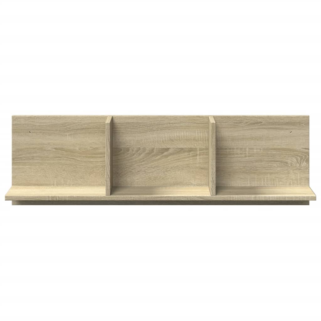 Wandkast 100x16,5x30 cm bewerkt hout sonoma eikenkleurig is nu te koop bij PeponiXL, paradijselijk wonen!