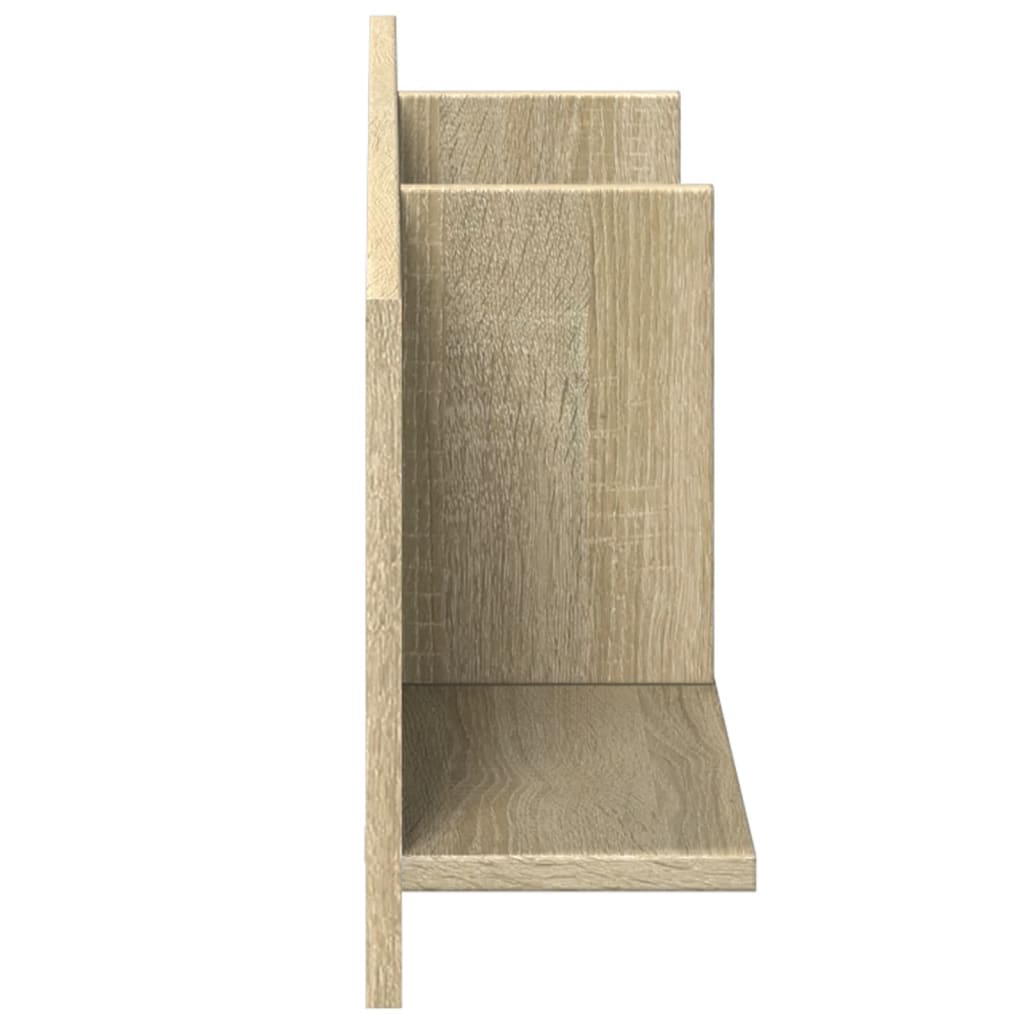 Wandkast 100x16,5x30 cm bewerkt hout sonoma eikenkleurig is nu te koop bij PeponiXL, paradijselijk wonen!