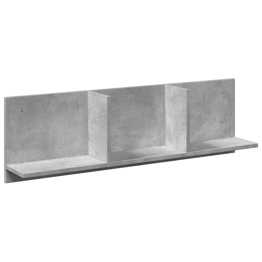 Wandkast 100x16,5x30 cm bewerkt hout betongrijs is nu te koop bij PeponiXL, paradijselijk wonen!
