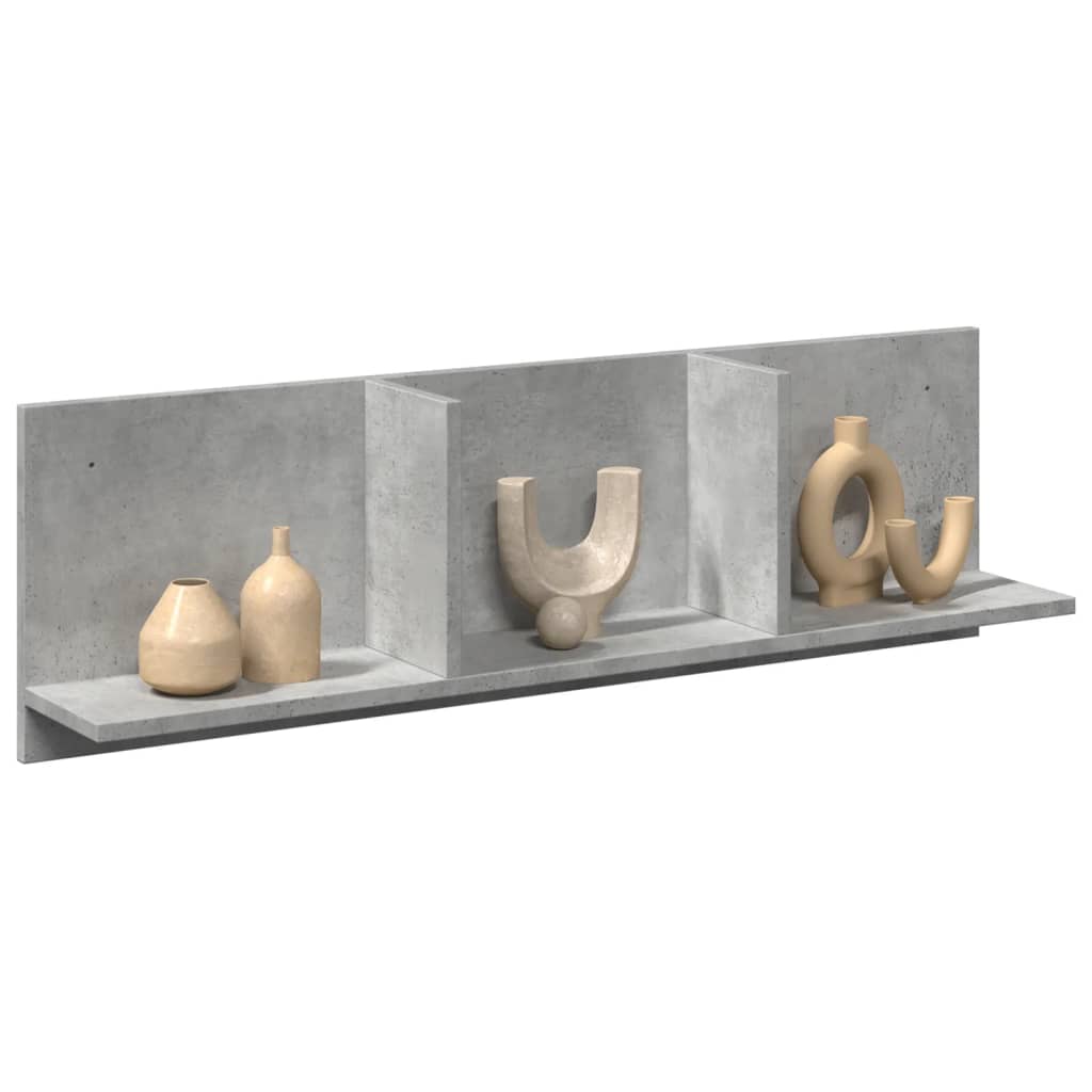Wandkast 100x16,5x30 cm bewerkt hout betongrijs is nu te koop bij PeponiXL, paradijselijk wonen!