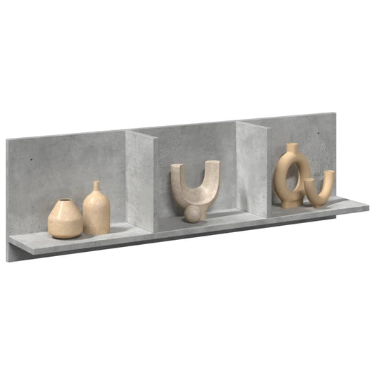 Wandkast 100x16,5x30 cm bewerkt hout betongrijs is nu te koop bij PeponiXL, paradijselijk wonen!