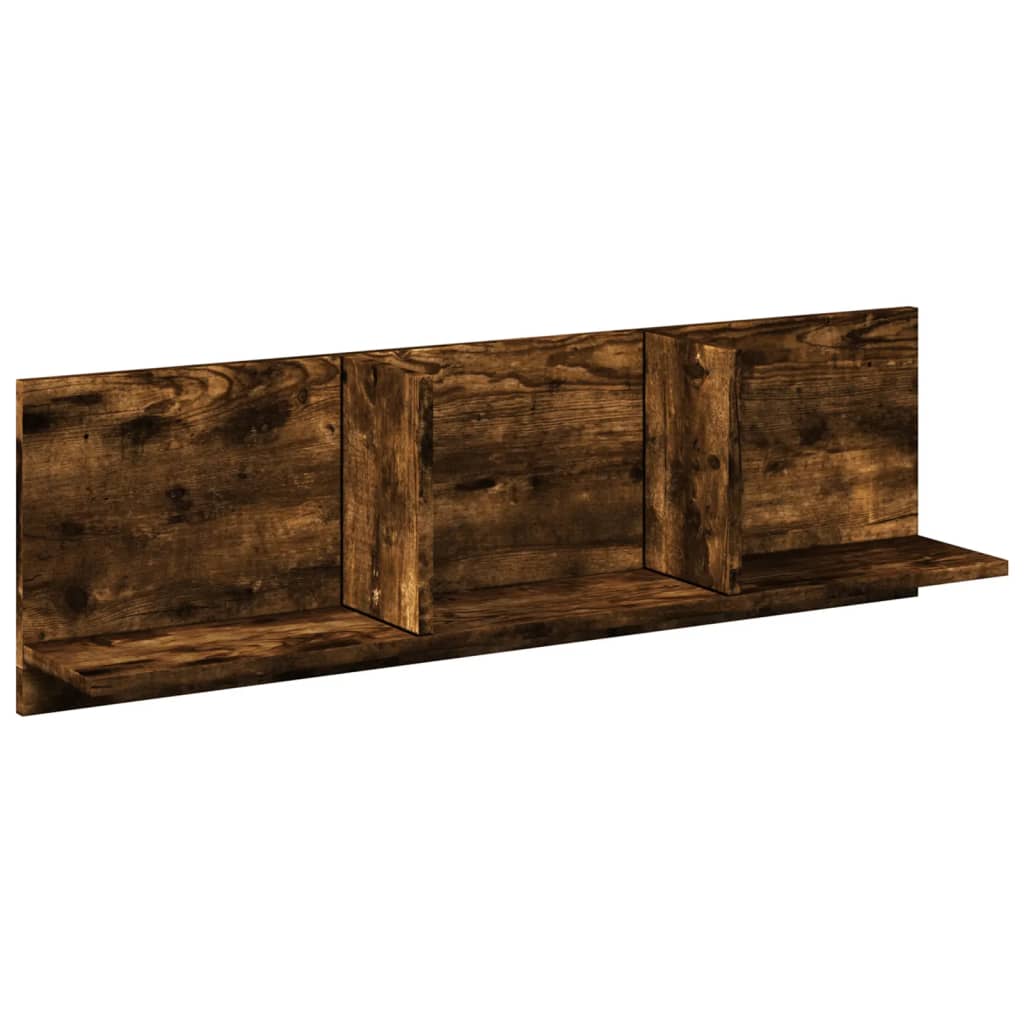 Wandkast 100x16,5x30 cm bewerkt hout gerookt eikenkleurig is nu te koop bij PeponiXL, paradijselijk wonen!