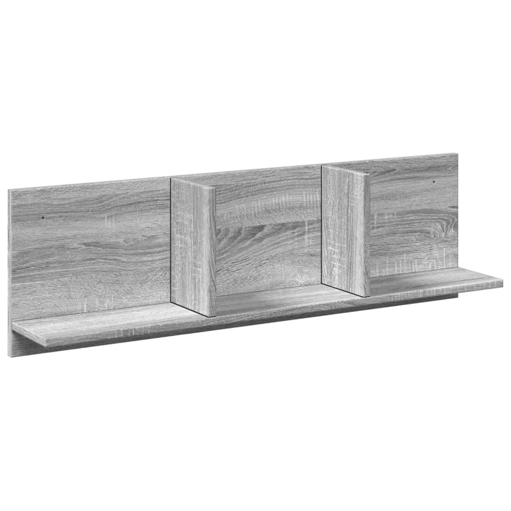 Wandkast 100x16,5x30 cm bewerkt hout grijs sonoma eikenkleurig is nu te koop bij PeponiXL, paradijselijk wonen!
