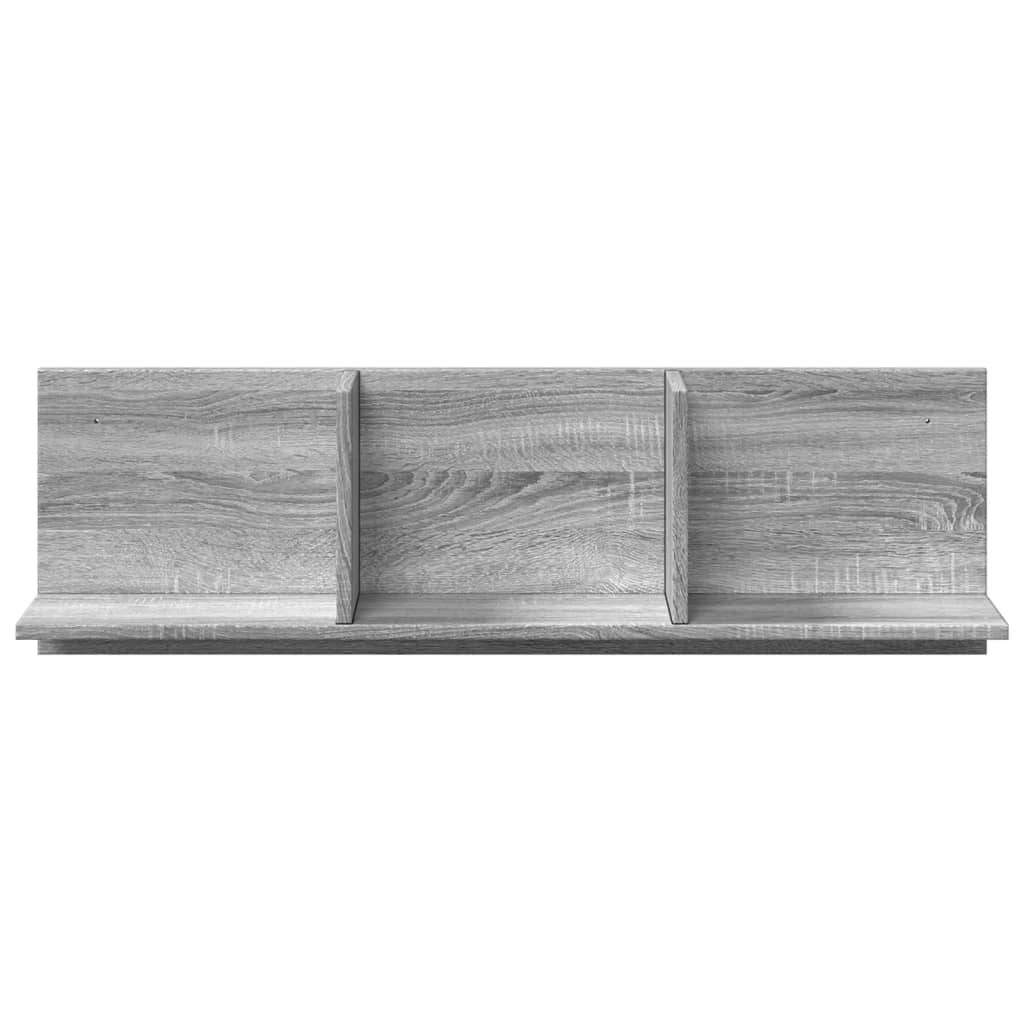 Wandkast 100x16,5x30 cm bewerkt hout grijs sonoma eikenkleurig is nu te koop bij PeponiXL, paradijselijk wonen!