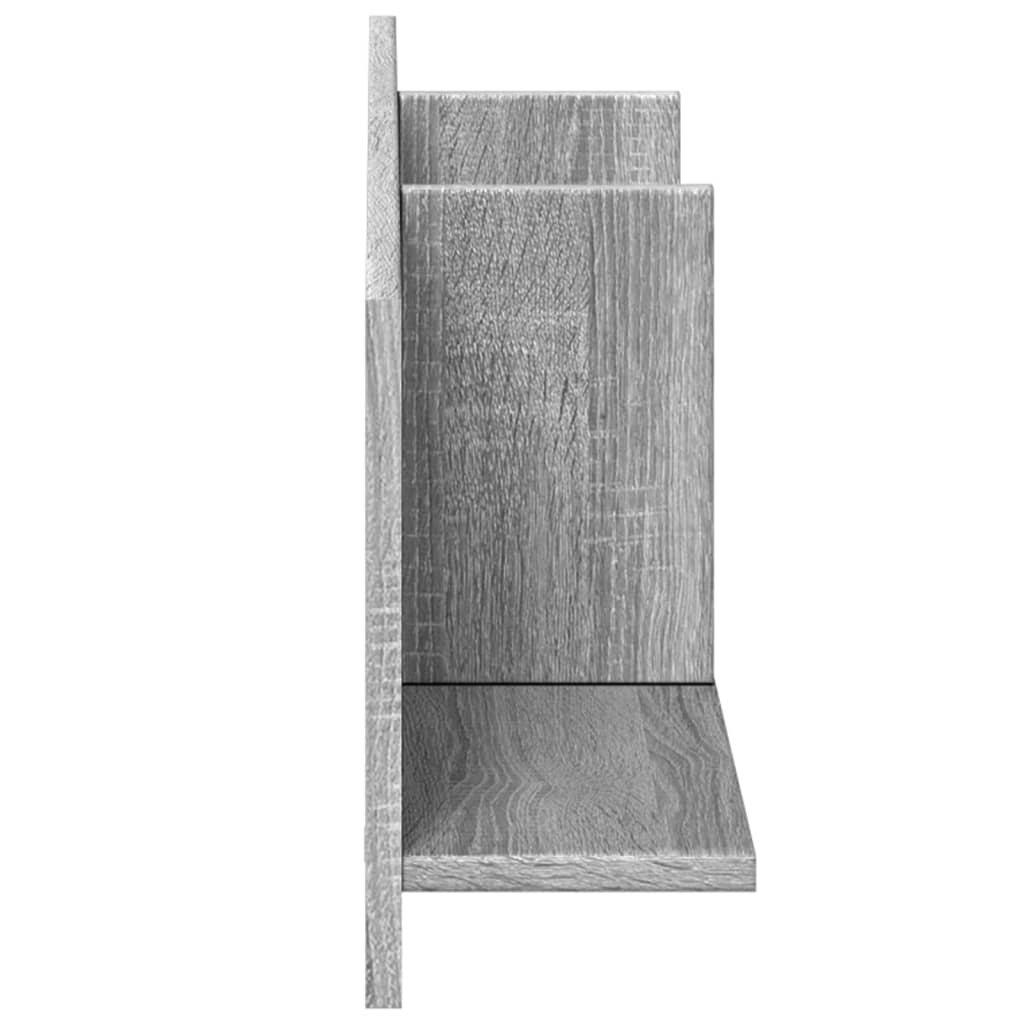 Wandkast 100x16,5x30 cm bewerkt hout grijs sonoma eikenkleurig is nu te koop bij PeponiXL, paradijselijk wonen!