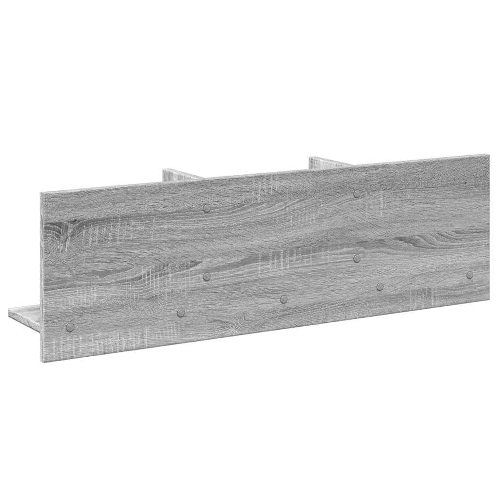 Wandkast 100x16,5x30 cm bewerkt hout grijs sonoma eikenkleurig is nu te koop bij PeponiXL, paradijselijk wonen!
