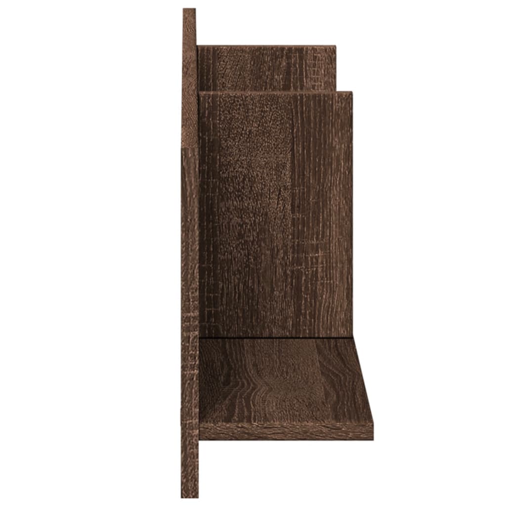 Wandkast 100x16,5x30 cm bewerkt hout bruin eikenkleur is nu te koop bij PeponiXL, paradijselijk wonen!