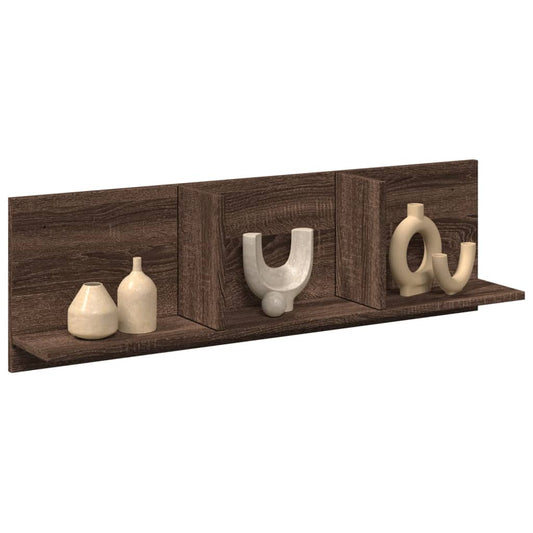 Wandkast 100x16,5x30 cm bewerkt hout bruin eikenkleur is nu te koop bij PeponiXL, paradijselijk wonen!