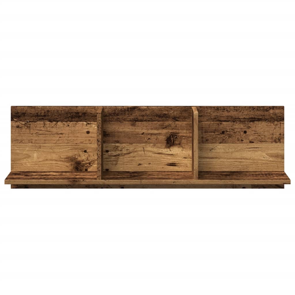 Wandkast 100x16,5x30 cm bewerkt hout oud houtkleurig is nu te koop bij PeponiXL, paradijselijk wonen!
