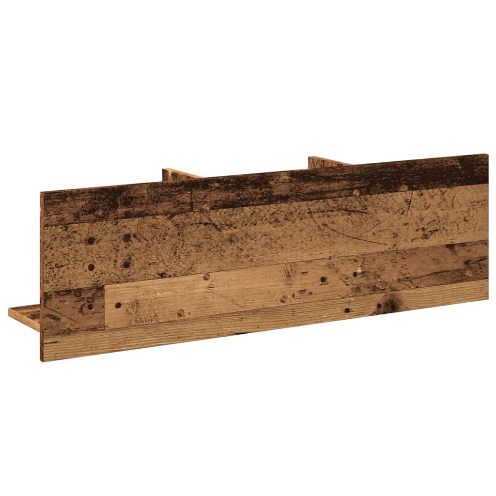 Wandkast 100x16,5x30 cm bewerkt hout oud houtkleurig is nu te koop bij PeponiXL, paradijselijk wonen!