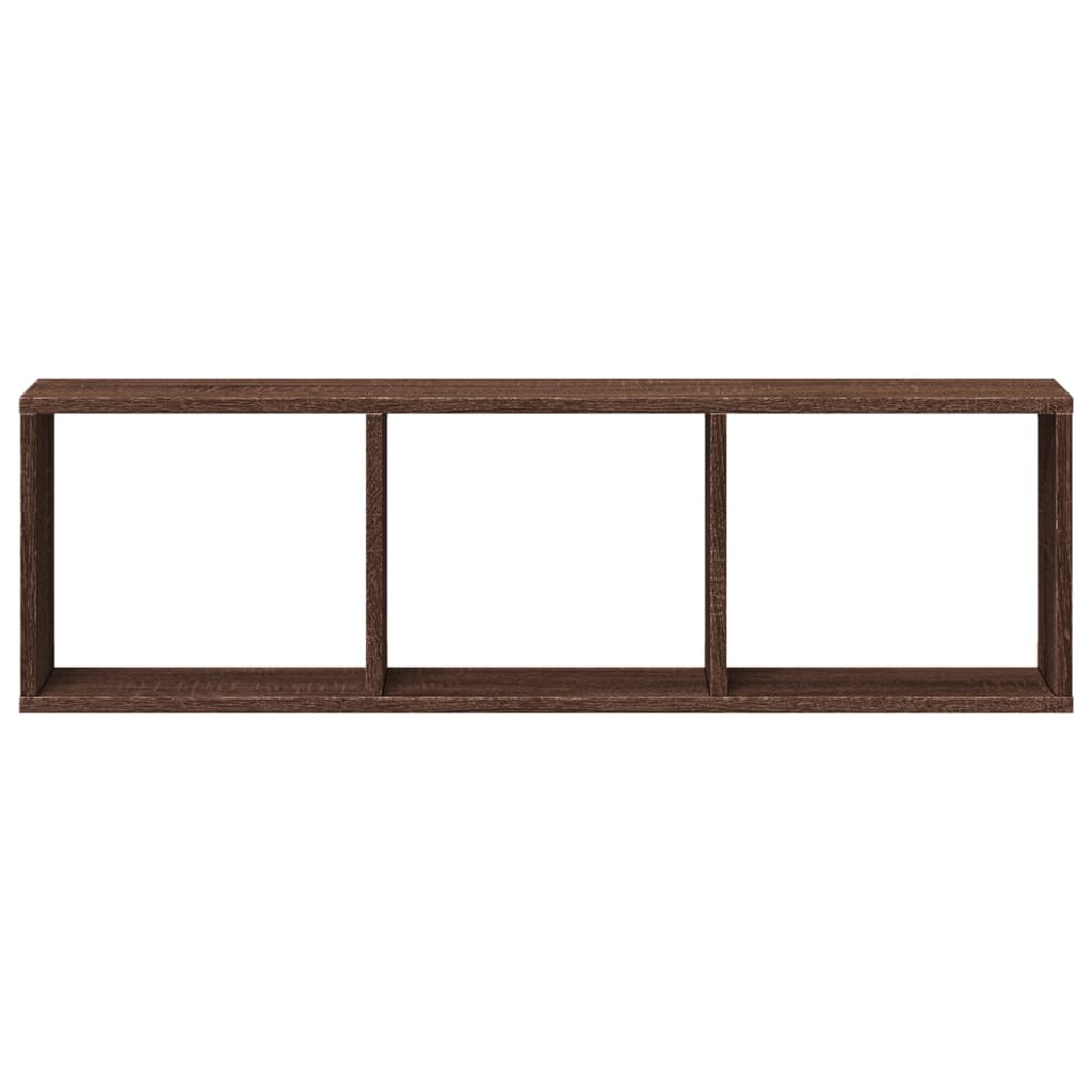 Wandkast 100x16x30 cm bewerkt hout bruin eikenkleur is nu te koop bij PeponiXL, paradijselijk wonen!