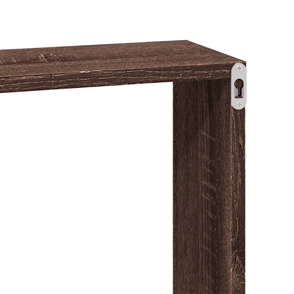Wandkast 100x16x30 cm bewerkt hout bruin eikenkleur is nu te koop bij PeponiXL, paradijselijk wonen!