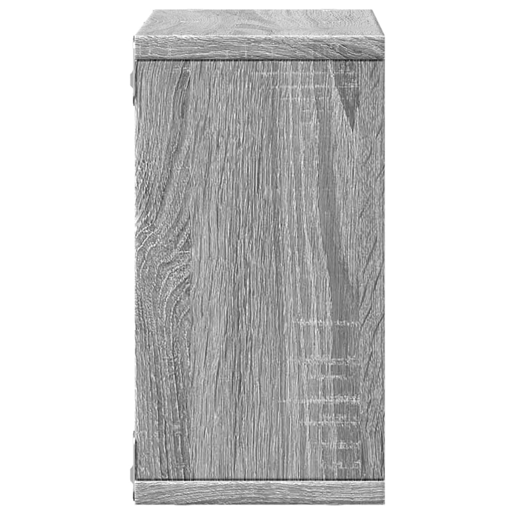 Wandkast 60x16x30 cm bewerkt hout grijs sonoma eiken is nu te koop bij PeponiXL, paradijselijk wonen!