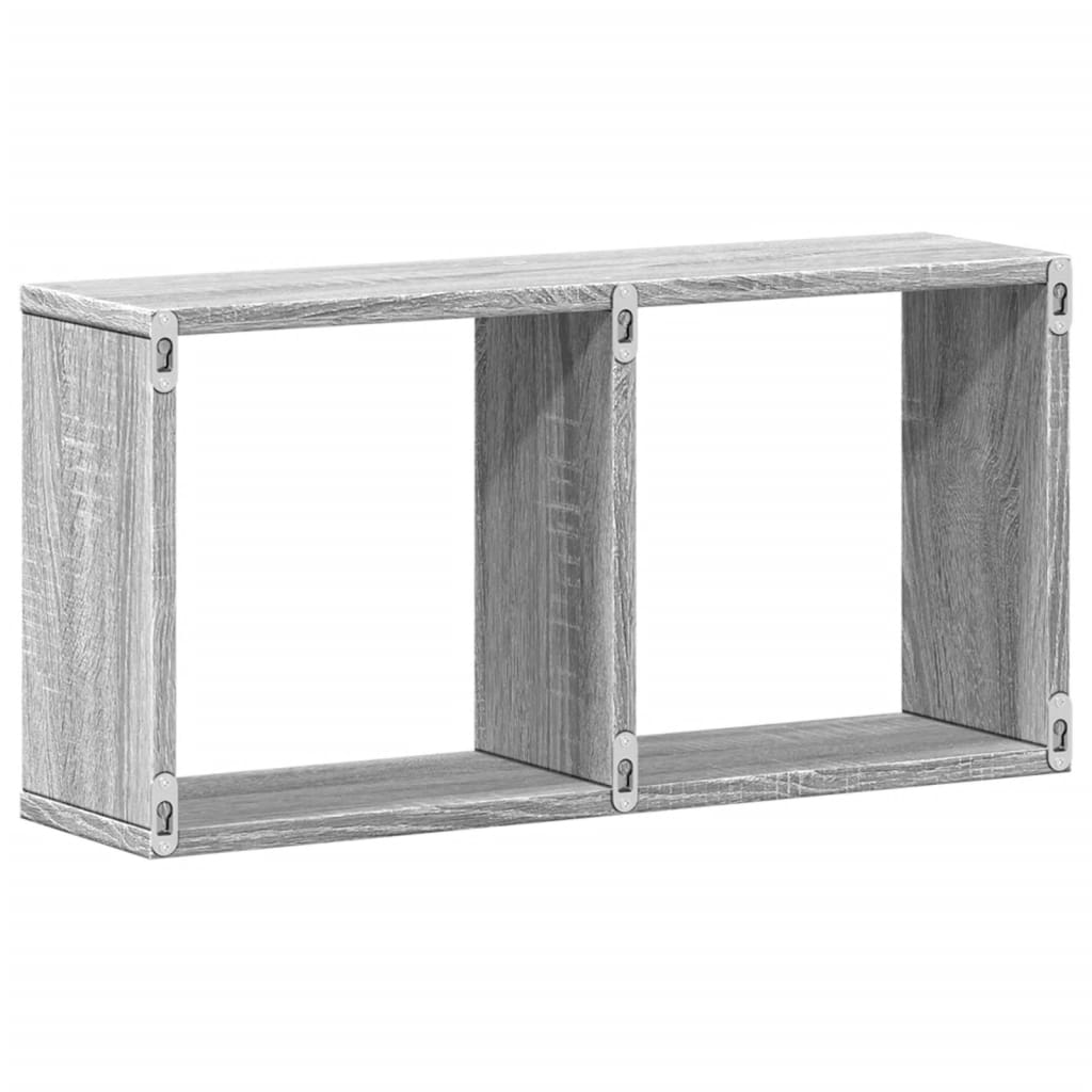 Wandkast 60x16x30 cm bewerkt hout grijs sonoma eiken is nu te koop bij PeponiXL, paradijselijk wonen!