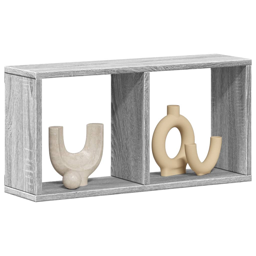 Wandkast 60x16x30 cm bewerkt hout grijs sonoma eiken is nu te koop bij PeponiXL, paradijselijk wonen!