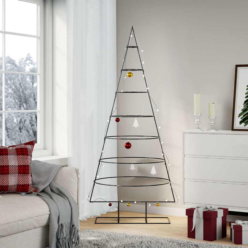 Kerstdecoratie kerstboom 180 cm metaal zwart is nu te koop bij PeponiXL, paradijselijk wonen!