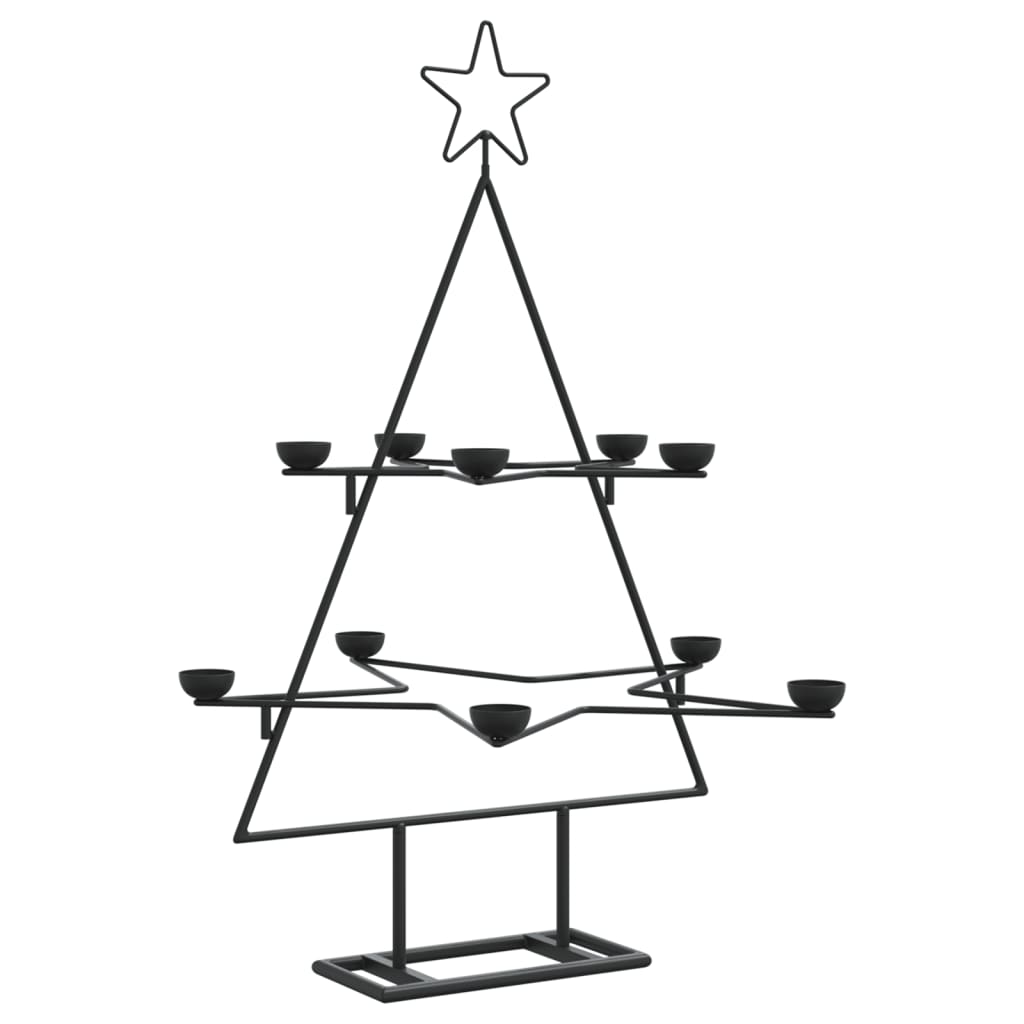 Kerstdecoratie kerstboom 75 cm metaal zwart is nu te koop bij PeponiXL, paradijselijk wonen!