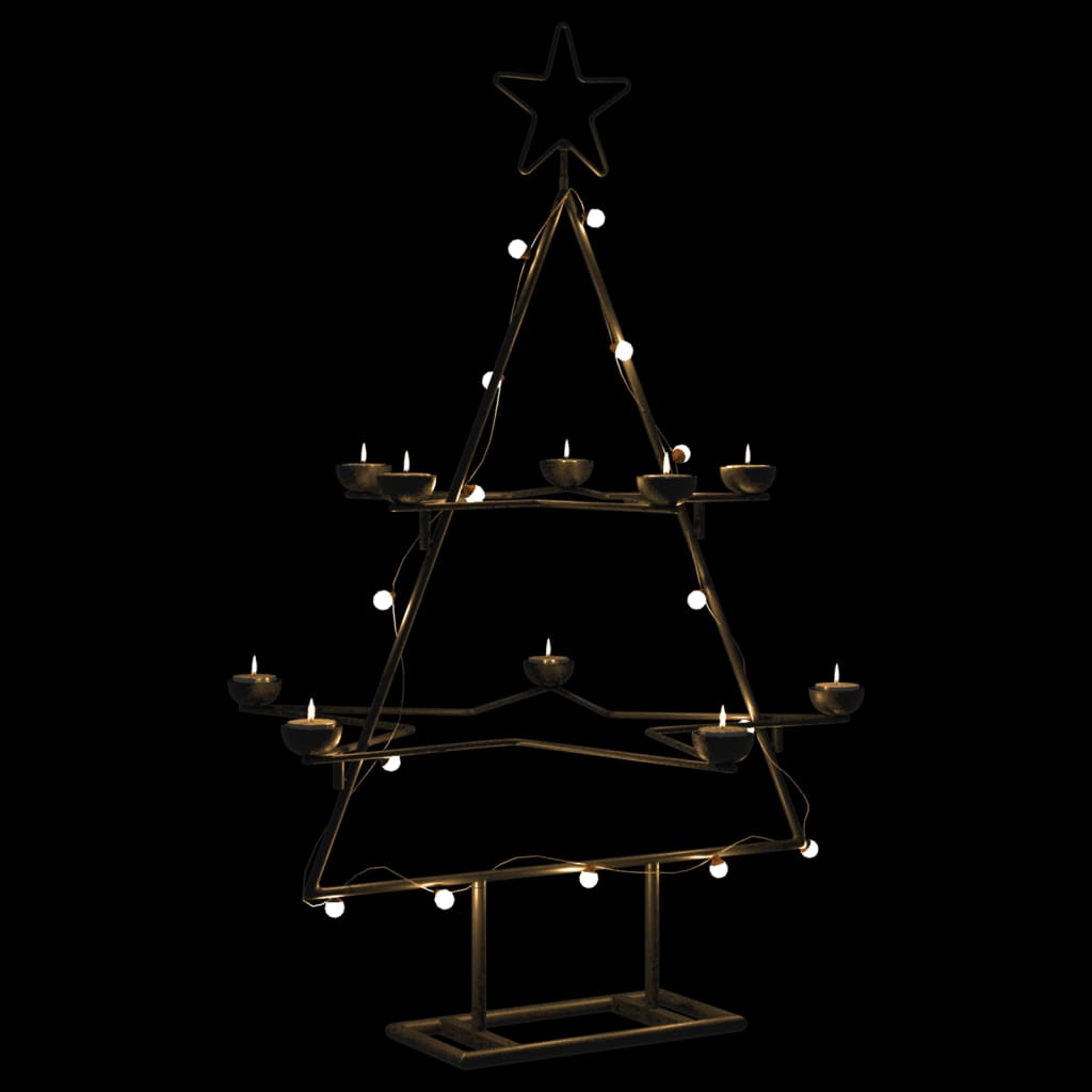 Kerstdecoratie kerstboom 75 cm metaal zwart is nu te koop bij PeponiXL, paradijselijk wonen!
